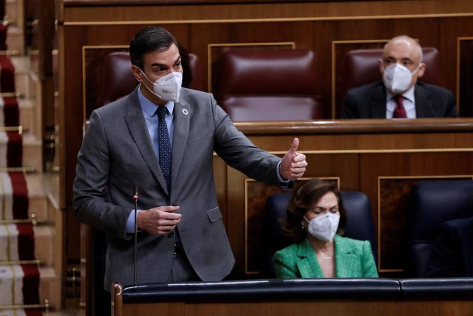 El presidente del Gobierno Pedro Sánchez interviene en la sesión de control al Gobierno