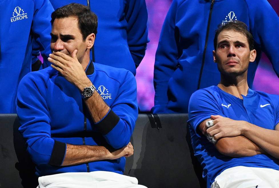 Roger Federer y Rafa Nadal, emocionados