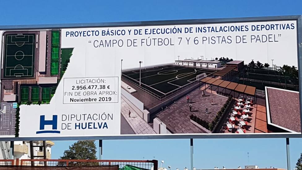 Huelva.- DiputaciÃ³n adjudica la ejecuciÃ³n de la segunda fase de construcciÃ³n del nuevo complejo deportivo en Las AmÃ©rica