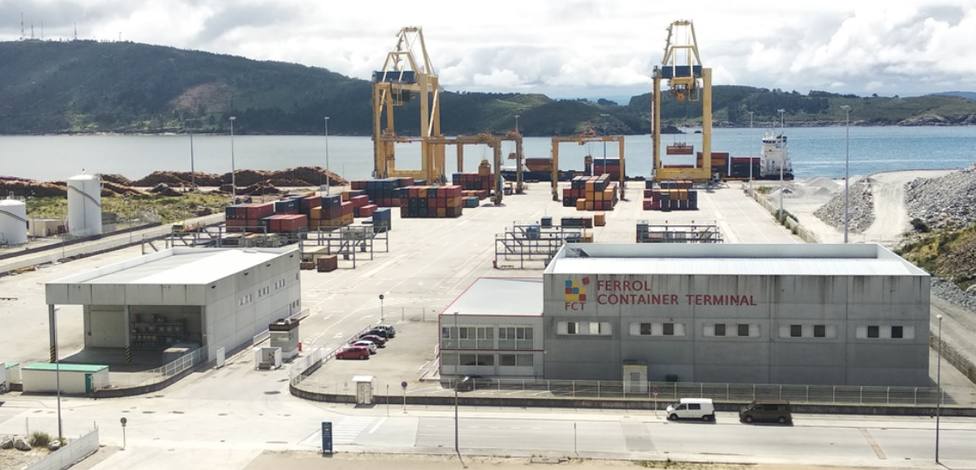 Terminal de contenedores del puerto exterior de Ferrol. FOTO: APFSC