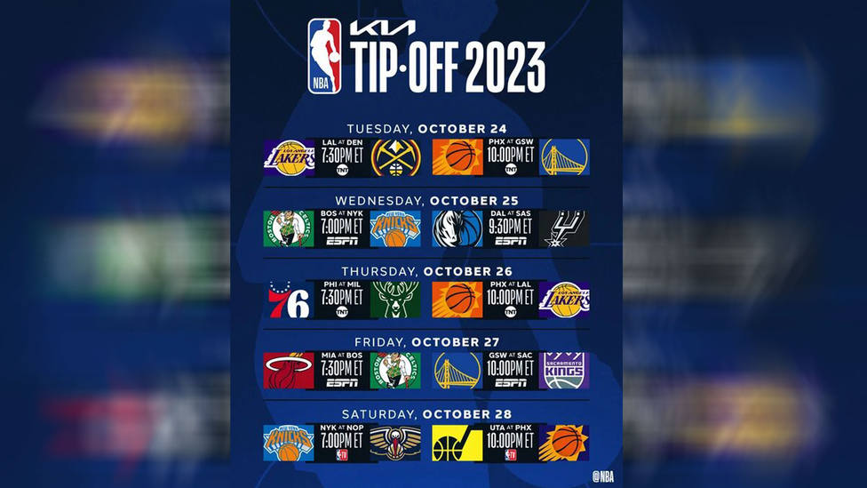 202324 NBA Season Begins with Lakers vs Nuggets and Suns vs Warriors