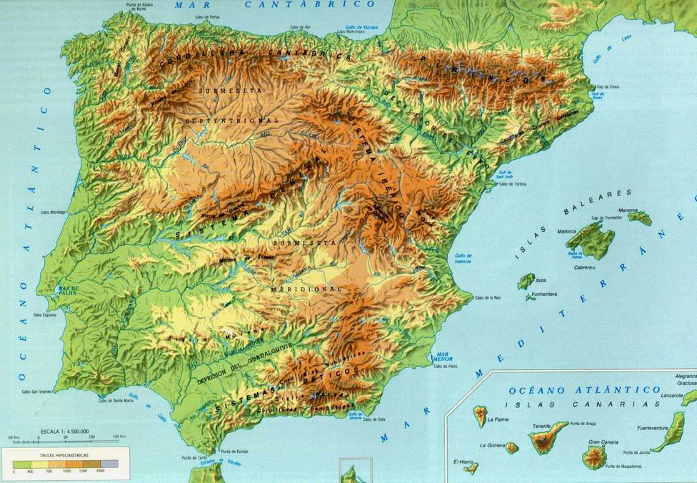 El mapa que muestra cuáles son los lugares más altos de cada provincia de España