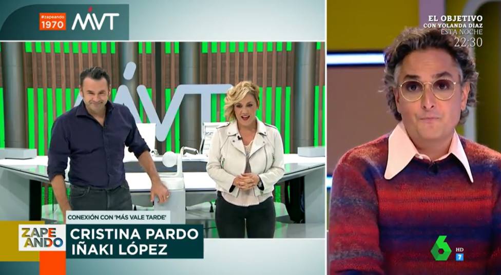 Josie descoloca a Cristina Pardo al mostrarse muy crítico con su aspecto físico: Ese filete es agotador