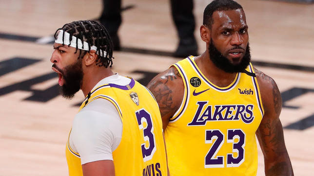 25 puntos de LeBron y 34 de Davis permiten dar a Lakers el primer paso  hacia el anillo en la final de la NBA - NBA - COPE