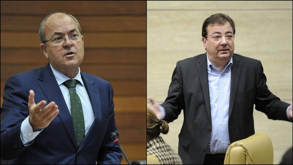 José Antonio Monago y Guillermo Fernández Vara en la Asamblea de Extremadura