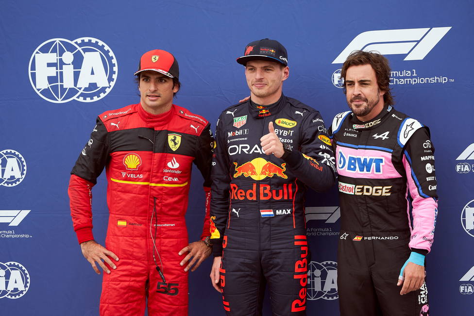 Verstappen, Sainz y Alonso