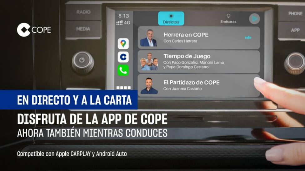 Permanecer de pié carril diapositiva COPE colabora con Apple y Google para desarrollar una 'app' más sencilla y  segura para conductores - Tu Radio - COPE