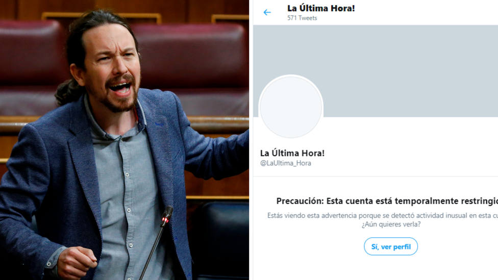 Restringen la cuenta de Twitter de La Última Hora, el medio que Iglesias promociona desde su vicepresidencia