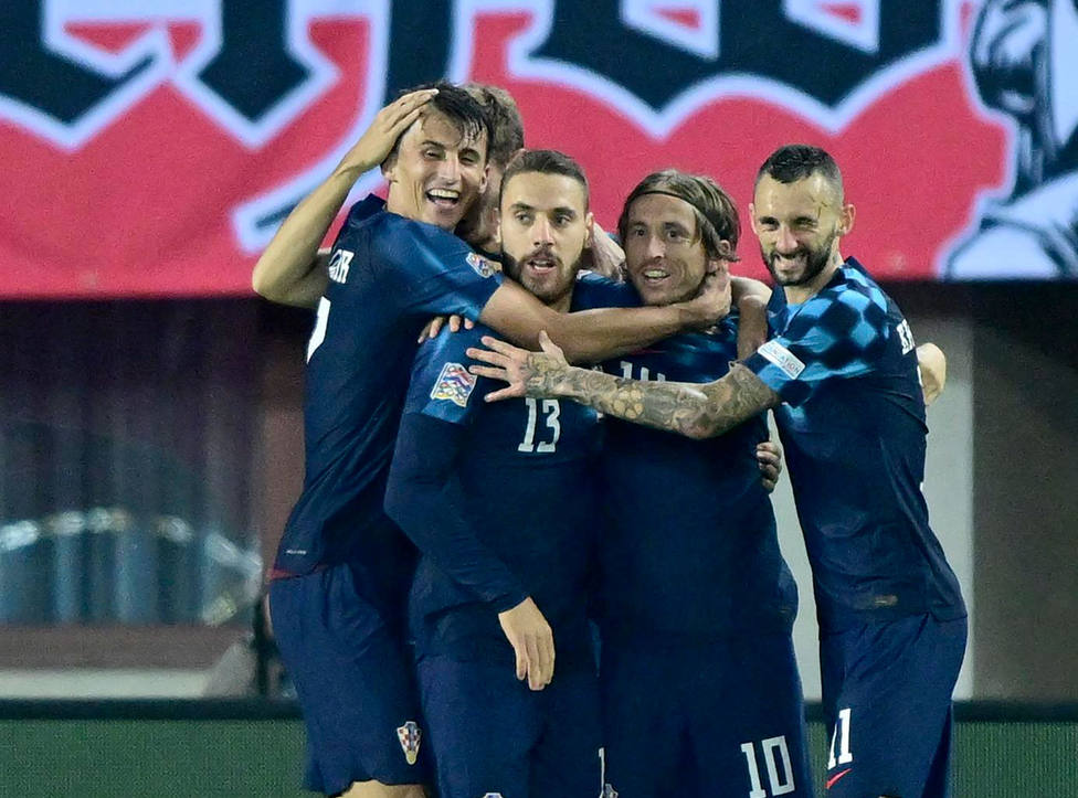 Croacia celebra el gol de Modric (EFE)